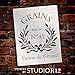 French Grain Sack Stencil by StudioR12 | Reproduction Farine De Gruau Word Art - Reusable Mylar Template | | Use for Painting DIY Home Decor- Chalk Furniture- Farmhouse | Select Size (11.5