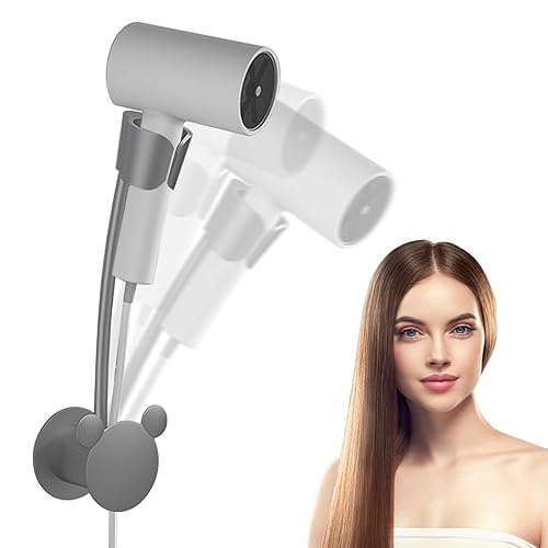 Hands-free Hair Dryer Holder with Any Angle Rotating Fully