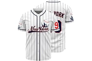 ETKWQPG Men's 99 Baseball Jersey Shirts Hip Hop Button Down for Party Xmas Stitched