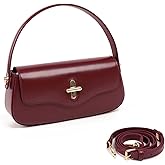 Leather Crossbody Bags for Women, Genuine Leather Purses and Handbags with Adjustable Strap, Top Handle