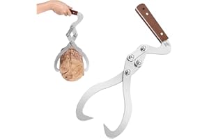 BiggerFire 12 Inches (300MM) Log Tongs Firewood Tong with Handle Non-Slip, Claw Log Lifting Tool for Lifting, Handling, Dragg