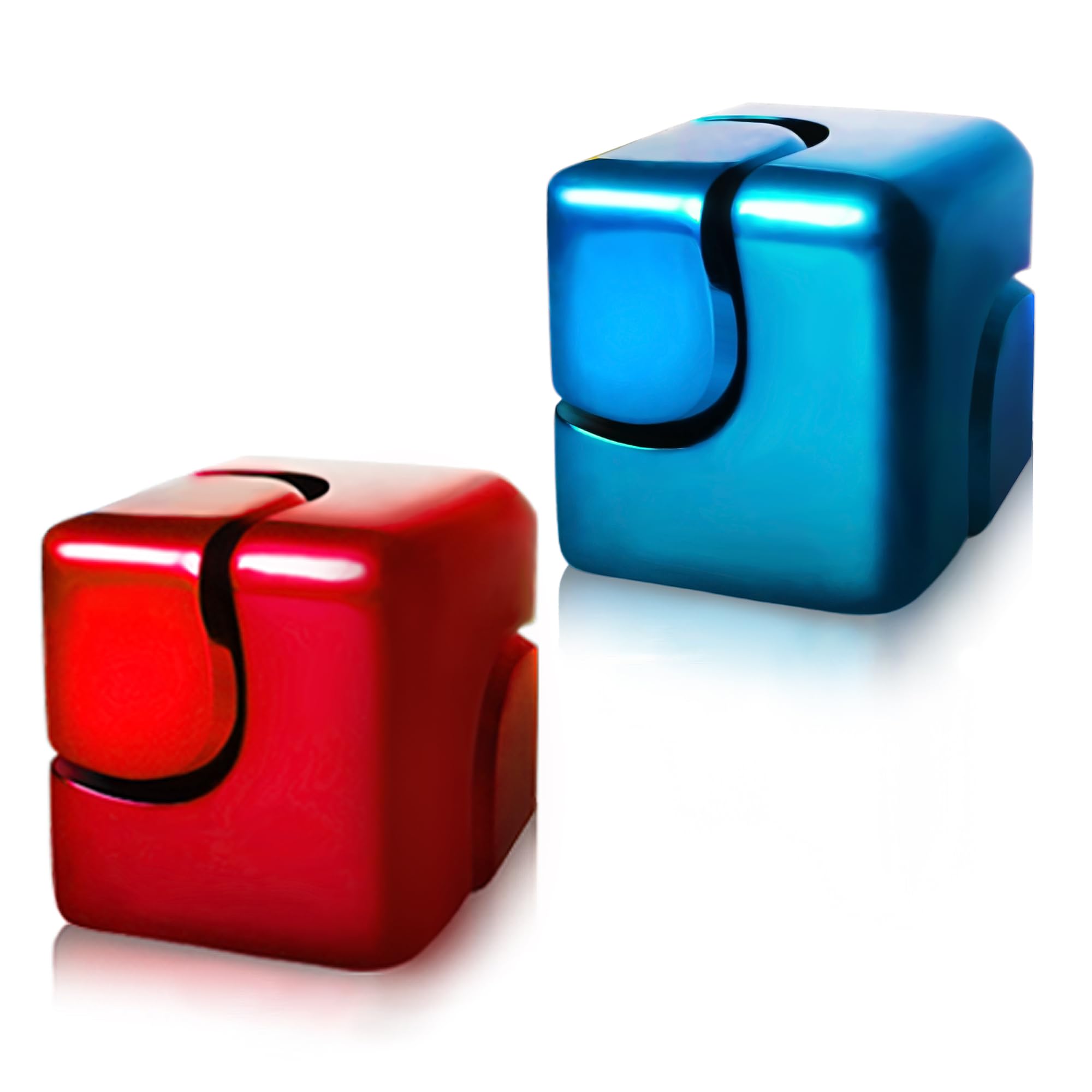 Photo 1 of 2pc Fidget Spinner Toys Cube Adults, Easter Basket Stuffers for Teens Metal EDC Cool Desk Gadgets Office Toys Small Anxiety Figette Sensory Toy, ADHD Tool Fingears Figet Stress Valentine Gift for Boy