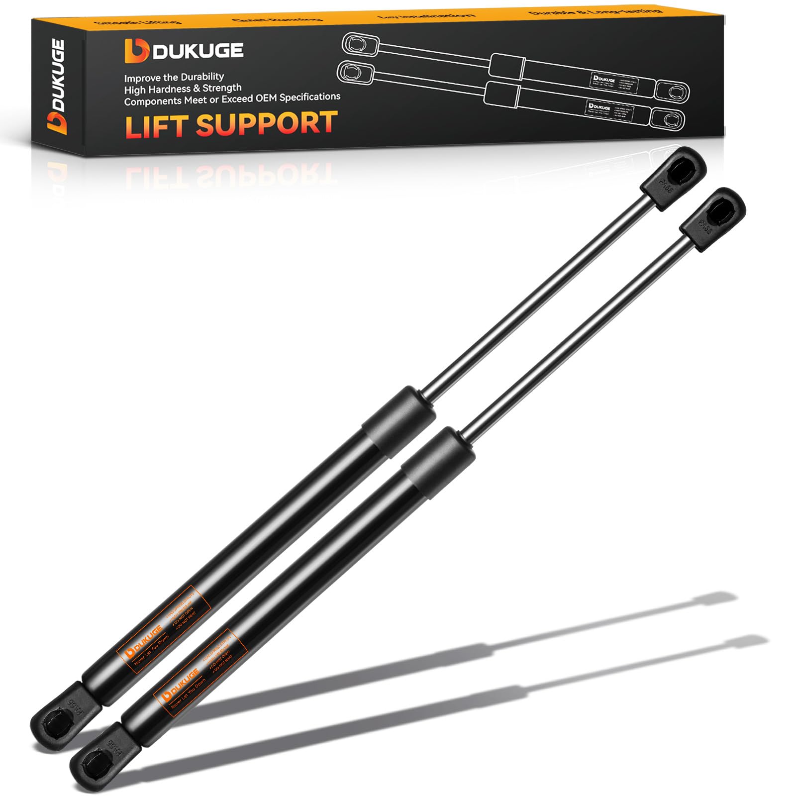 Photo 1 of Dukuge C1623833 18 inch 100 lb/445N (Fit 80-110lb) Gas Strut Spring Shock Lift Support for Leer are Camper Shell Tonneau Cover Truck Cap Canopy Travel Trailer RV Bed Hottub Cover, Set of 2