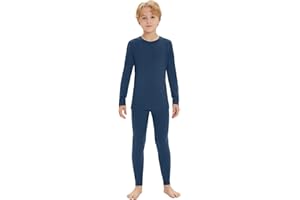 Iguana Unisex Kids 100% Merino Wool Base Layer Set Thermal Underwear Sets for Girls and Boys
