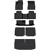 Auxko All Weather Floor Mats Cargo Mat with Backrest Mat for Mitsubishi Outlander 2025 2024 2023 2022 TPE Liners Accessories Guard Odorless Anti-Slip Floor & Trunk Liner with Back Seat Protectors