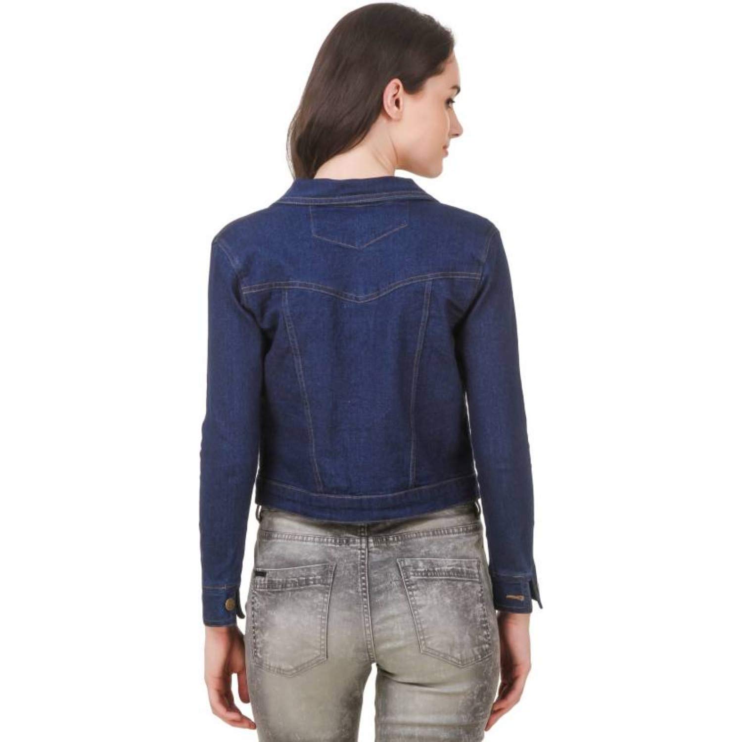 girls shopping full sleeve denim jacket for women
