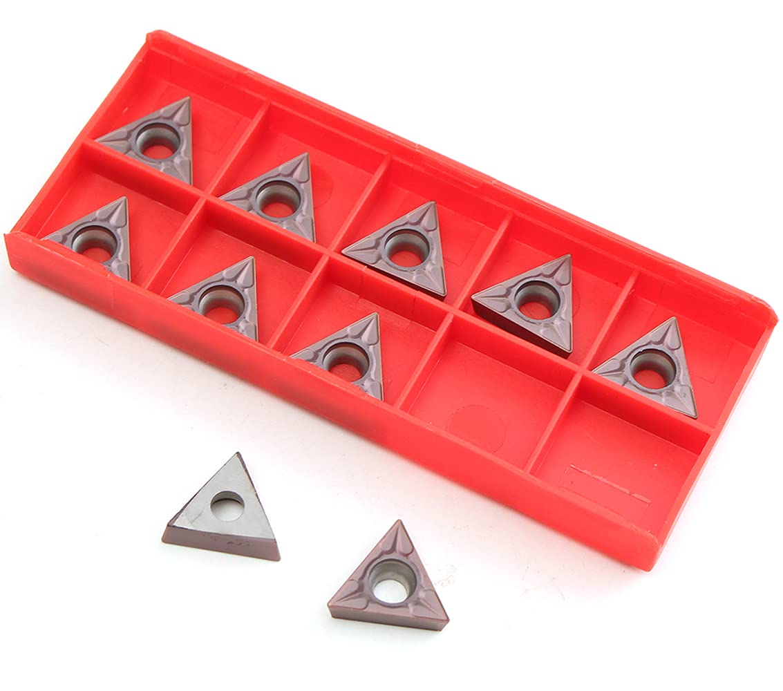 Maizoon CNC Lathe Cutter Tools 10pcs TCMT16T304 VP15TF TCMT32.51 CNC Inserts CNC Blades Threading Inserts Cutter Lathe Tools DZ14