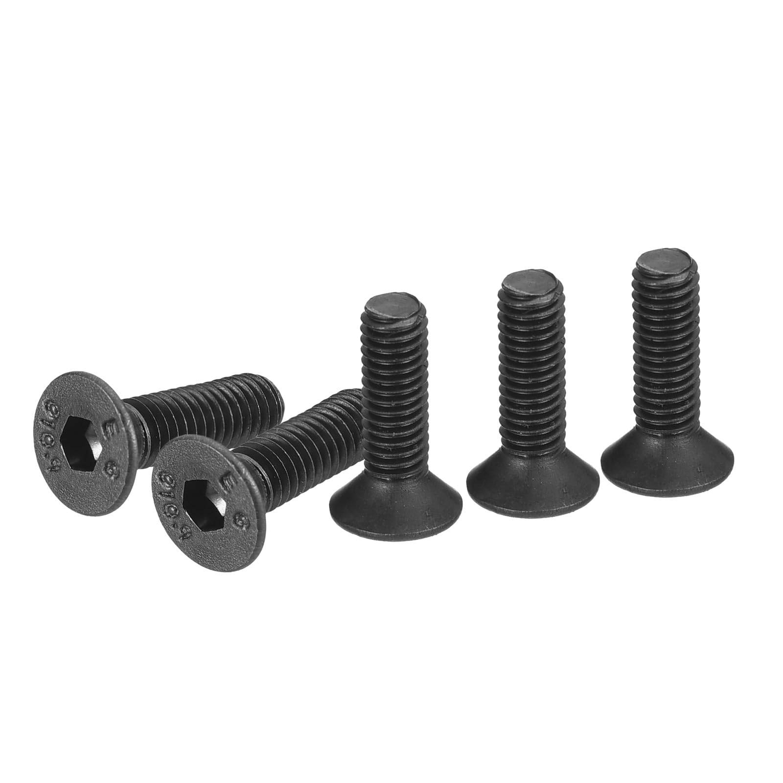 DTGN M3-0.5x10mm Flat Head Socket Cap Screws, 100 Pack Hex Socket Flat Head Screws Carbon Steel Black Oxide, Full Thread, Countersunk Bolts