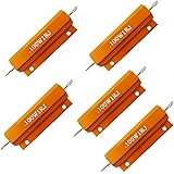 Comidox Set of 5 100W Watt Shell Power Aluminum Housed Case Wirewound Resistor 1R Ohm