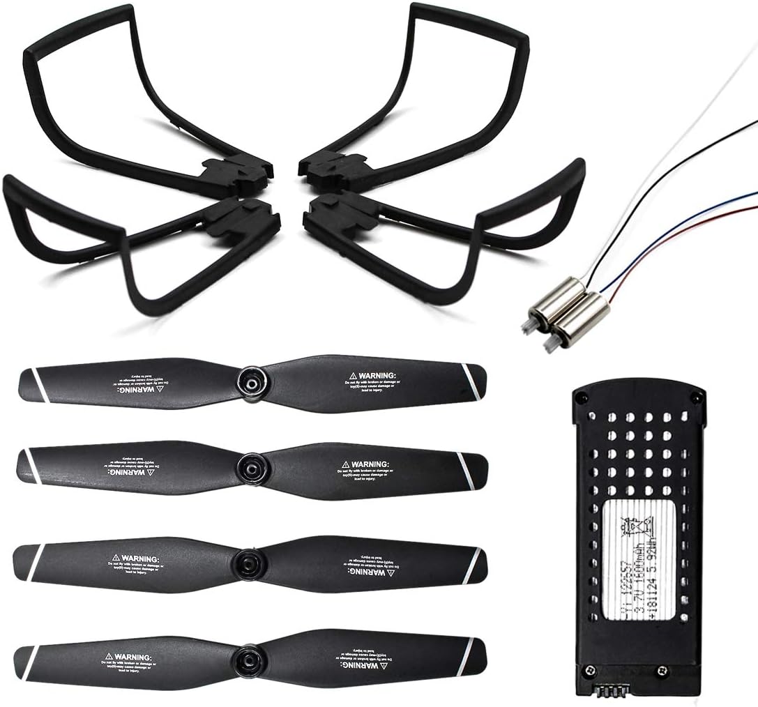 PeleusTech Accessories Set Blades/Propeller Guard/Motors/3.7v 1600mAh Lithium Battery for SG106 Drone