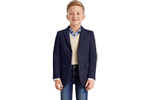 ACAMZ Retro Tweed Boys Suit Blazer Herringbone Jacket for Kids Slim Fit Classic Sport Coat Formal Kid Tuxedo Prom Party Wear
