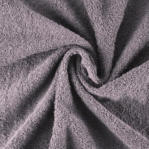 Sweet Needle Set of 6 Towels - 2 Bath Towels, 2 Hand Towels and 2 Washcloths Cotton Daily Use, Hotel Quality, Soft, Highly Absorbent, Quick Dry, Lightweight (Charcoal)