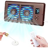 Register Booster Fan Fits 4" x 10" Register Holes, 10-Speed Smart Thermostat AC Vent Fan with Timer Setting and Aroma Function, Air Vents Fans with Remote Control Cooling & Heating for Floor, Wall