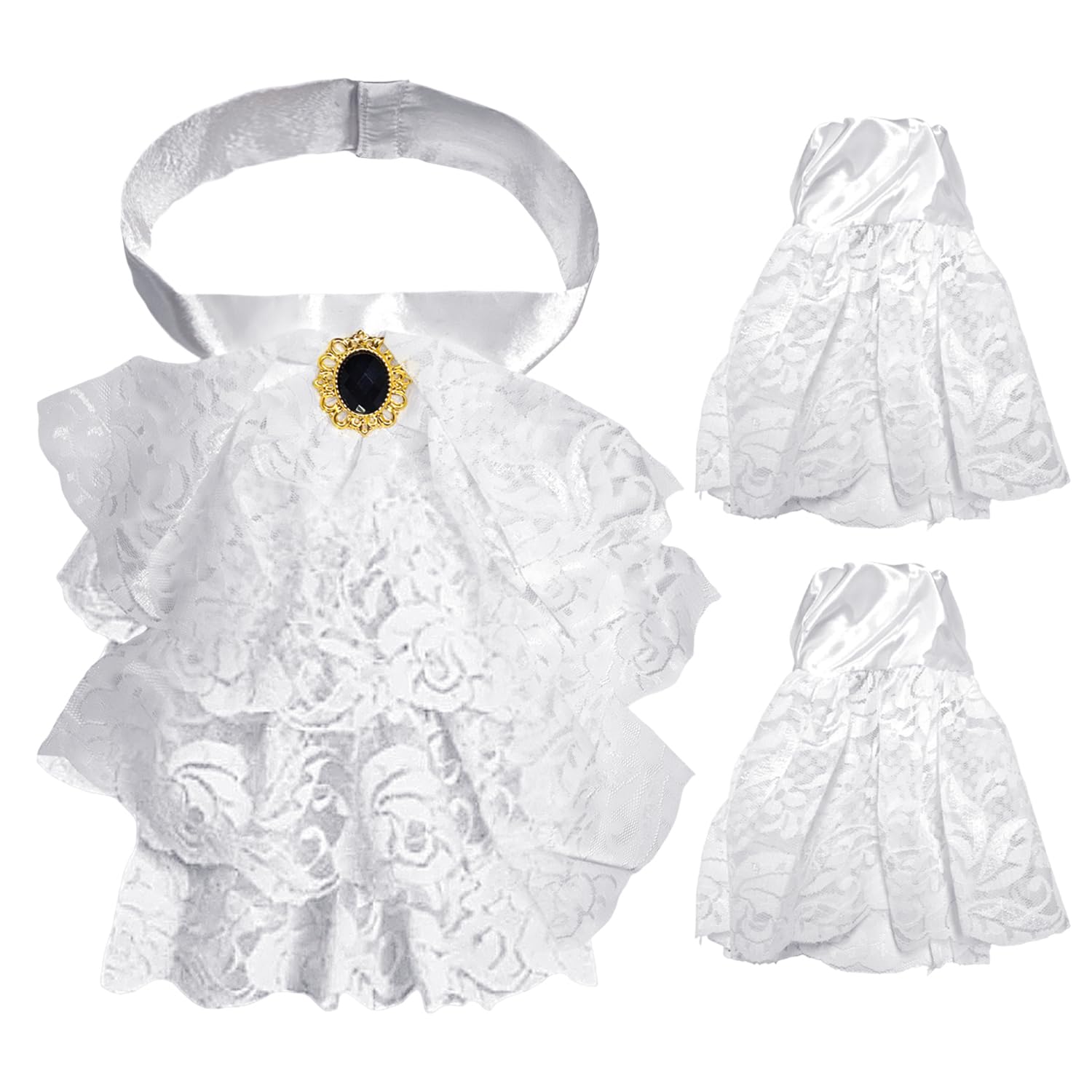 HINFHI 1 Piece Of Lace Bow Tie And 1 Opponent Sleeve, Ele And Simple Bow Tie, Dress Accessories, Role-Playing Accessories.