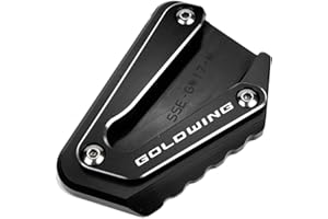 MOWOK For Goldwing GL1800 2002-2017 and 2018-2025 Goldwing GL1800 1800 Motorcycle Side Stand Extension Kickstand foot Pad (Year 2002-2017 (Black))