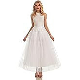 AWSALE Hoopless Petticoat Crinoline Slip Underskirt for Bridal Wedding Dress WPT109