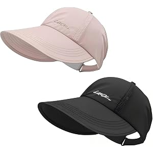 2Pcs UPF Sun Protection Baseball Hat for Men and Women, Comfortable and Breathable, Lightweight Wide-Brimmed Outdoor Caps, Ad