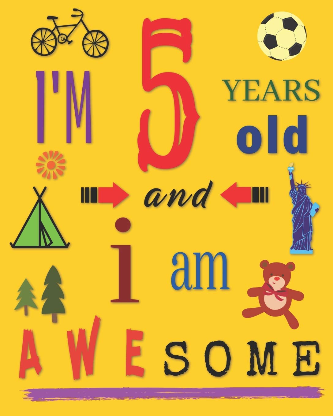 I M 5 Five Years Old And I Am Awesome Sketchbook Drawing Book For Five Year Old Children Here Your Name 9781099387517 Amazon Com Books
