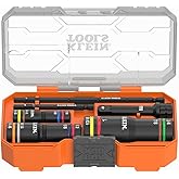 Klein Tools 653QS KNECT Quad Socket, 12 Sizes in 3 Sockets, 4-in-1 Color Coded SAE Impact Rated, Heavy-Duty, 1/4- and 3/8-Inch Drive, 3-1/2- and 6-1/2-Inch Shaft