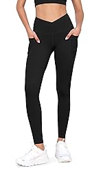 ODODOS Cross Waist Yoga Leggings for Women with