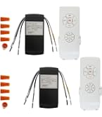 Récepteur Télécommande Ventilateur Plafond QIACHIP - 3 Vitesses + Minuterie 1/2/4/8h - Compatible Plupart Marques (Hunter, Honeywell, Etc.) - Taille Compacte