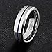 HSG Rings for Men Tungsten Thin Blue Line Plated 6mm Wedding bands Comfort Fit Size 7-13