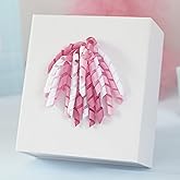 HUIHUANG Curly Ribbon Bows for Gift Wrapping Pink Gift Bows Assortment 6 Counts Self Adhesive Grosgrain Bows for Presents Gift Bags Gift Basket Crafting Wrap Accessories Party Favor - 6 Inch