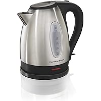 Hamilton Beach Electric Tea Kettle, Water Boiler & Heater, 1.7 Liter, Cordless Serving, 1500 Watts for Fast Boiling, Auto-Shu