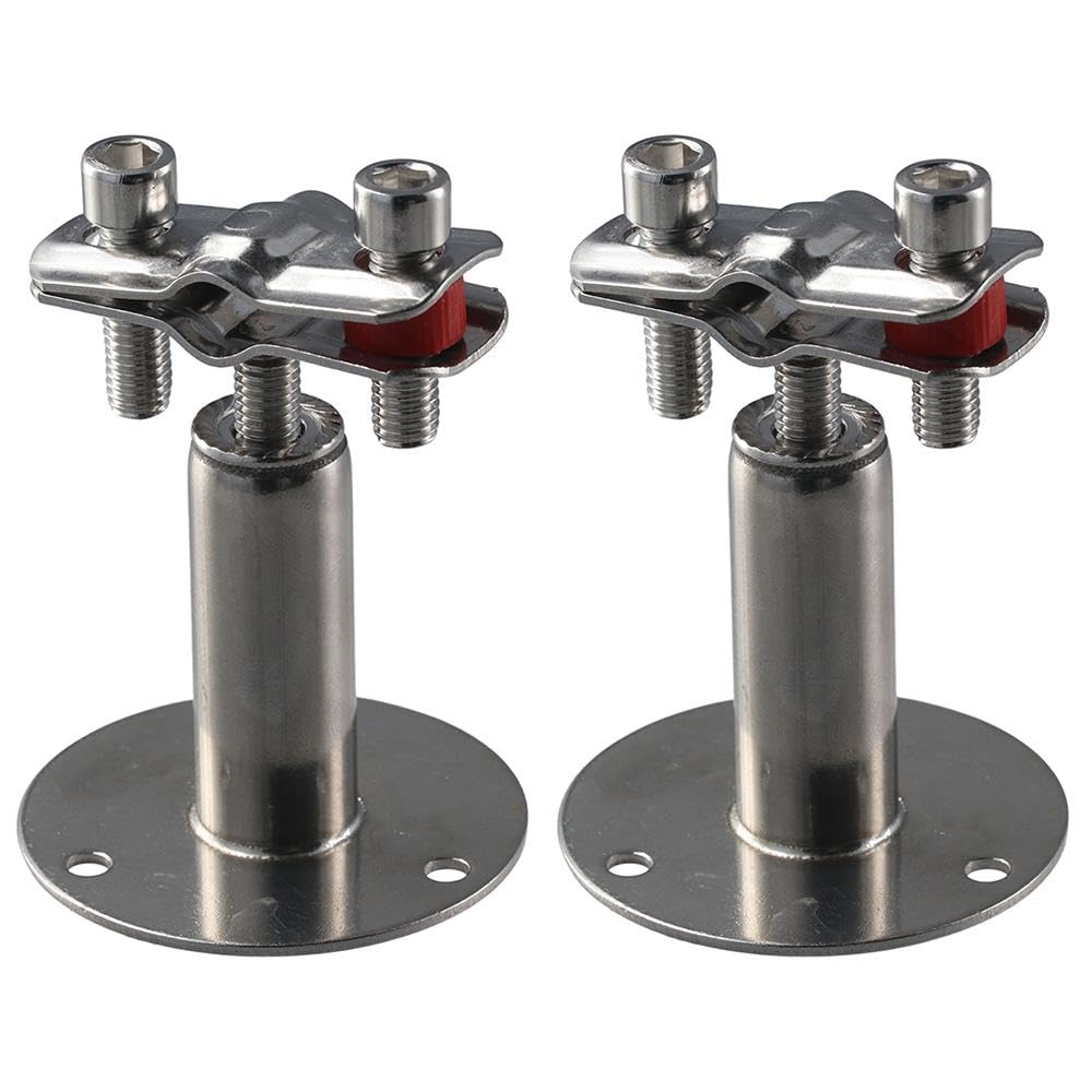 Upluckey Pipe Straps 2PCS Sliver Rust Resistant 304 Stainless Steel Wall Mount Easy to Install Pipe Bracket Clamp Office