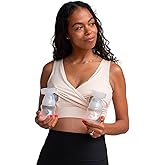 Everyday Luxe Nursing & Hands-Free Pumping Bra - Nursing and Pumping Bra Fits All Standard Pump Flanges and Wearable Pumps