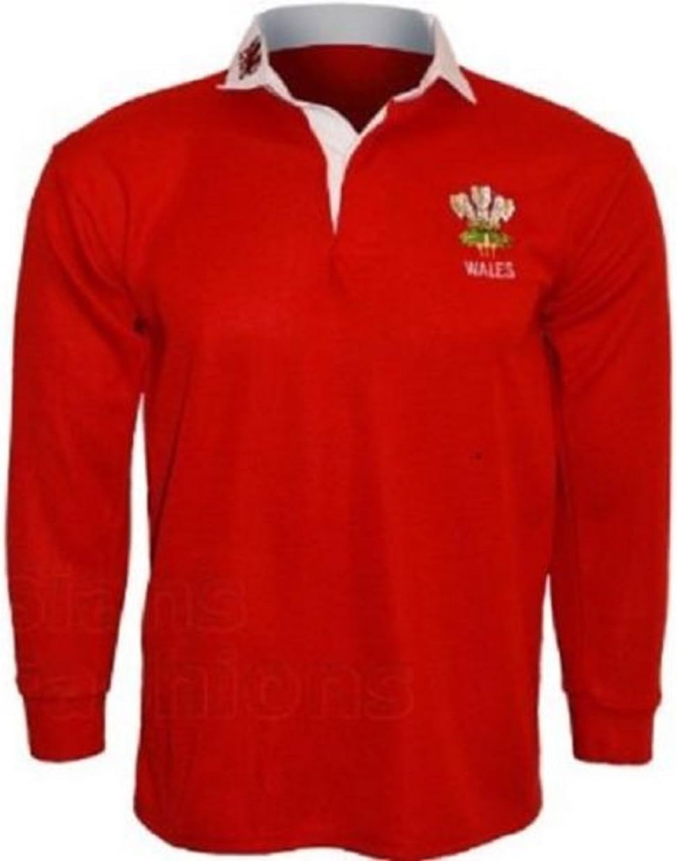 ORIGINMENSWEAR Mens RED Long Sleeve Welsh Rugby T-Shirt TOP Size S-XXXL