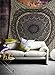 Popular Handicrafts Wall Hanging Tapestry For Bedroom Hippie Psychedelic Mandala Bohemian Hippy Intricate Floral Design Indian Tapestries Bedspread 84 x 90 Inches (215cm x 230cm) Light Green Red