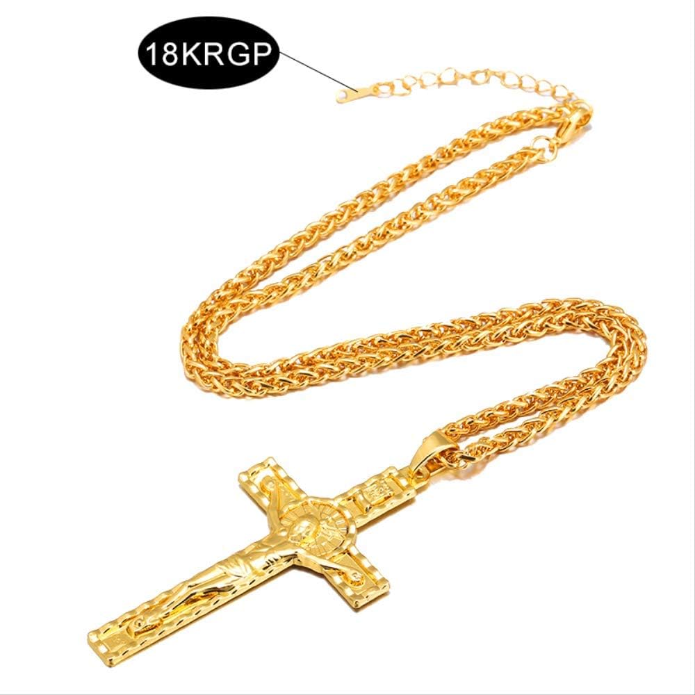 Ciondolo Gesù Crocifisso Religioso Collana In Acciaio Inox Con - Foto 10