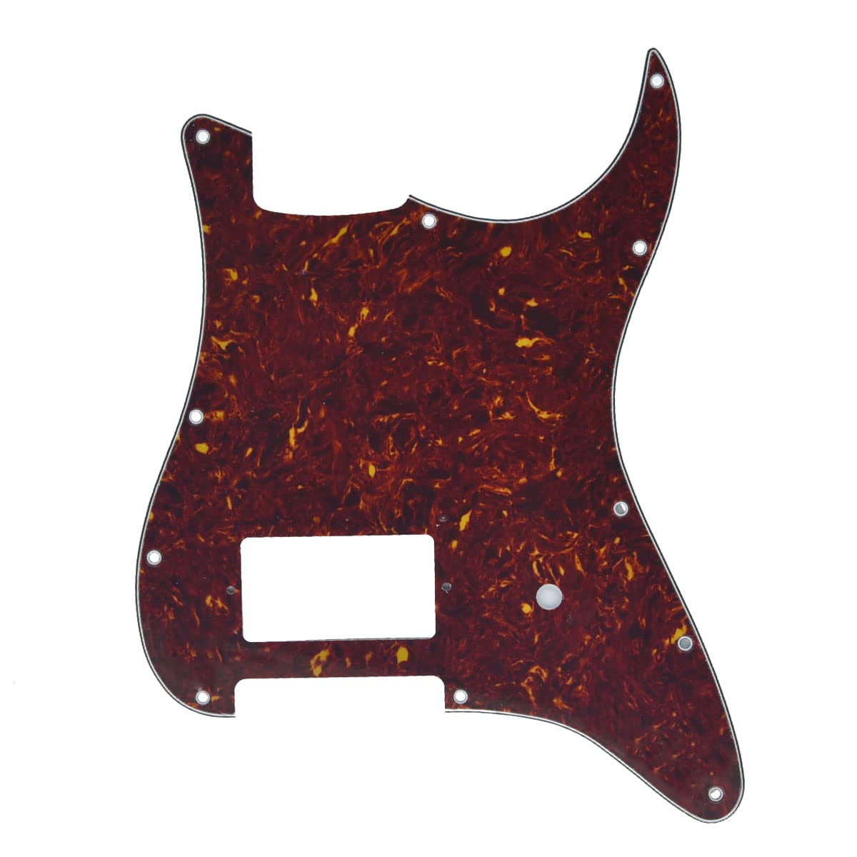 KAISH 11 Hole ST/Strat Style One Humbucker Guitar Pickguard Scratch Plate for Delonge Stratocaster/Strat Vintage Tortoise — image 1