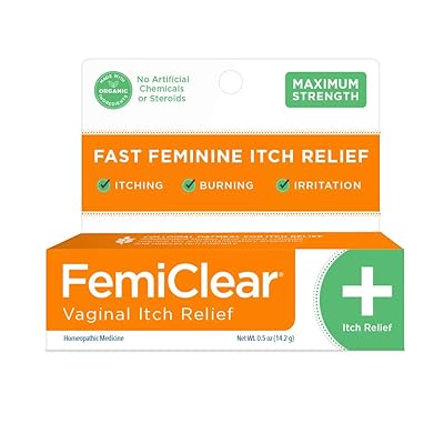 FemiClear Vaginal Itch Relief | Fast Feminine Itch Relief | Made with All-Natural & Organic Ingredients | Feminine Hygiene Products | Vaginal Health | Relieve External Itch | 0.5oz Tube