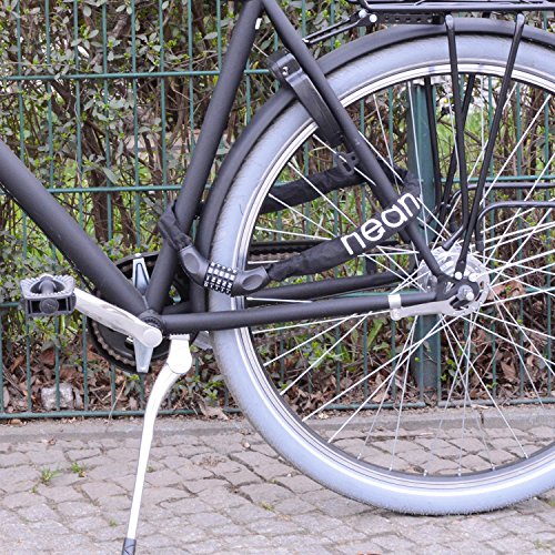 [- nean Fahrradschloss mit Zahlen Fahrrad-Ketten-Schloss, Zahlen-Code-Kombination-Schloss, Stahlket