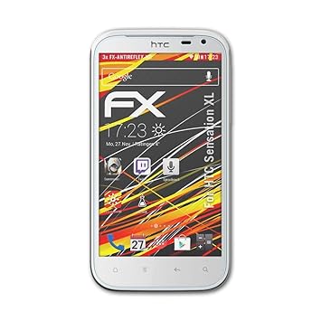 atFolix Schutzfolie kompatibel mit HTC Sensation XL Displayschutzfolie, HD-Entspiegelung FX Folie (3X)