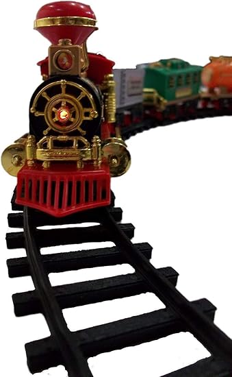 B&B E-Mart Battery Operated Choo Choo Classical Toy Train Set with Light ,Sound & Smok