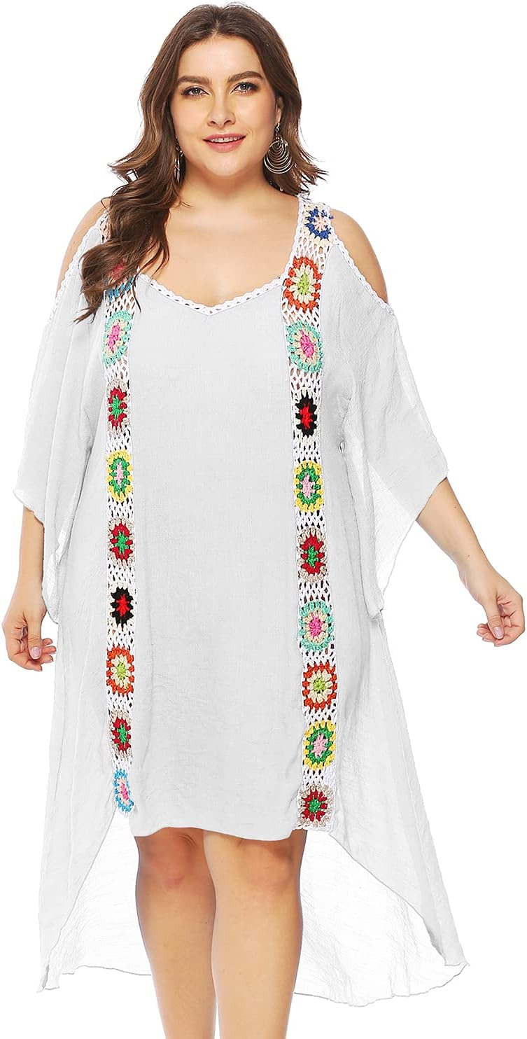 sanatty Women Bathing Suit Cover Ups Swimsuit Coverups Dress Soft Crochet Bikini Beach Cover Ups