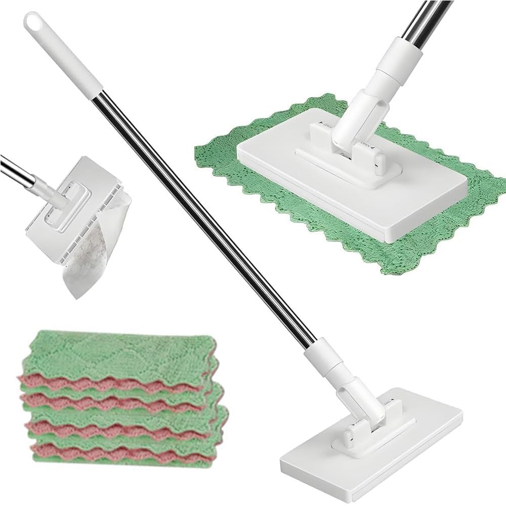 Photo 1 of 2026 Upgraded Snap Grip Mini Mop, Zero Touch Cloth Changing Mop with Automatic Push Pull Handle,360 Rotating Lazy Mops Wet Dry for Whole House Cleaning,Retractable Gap Dust Cleaner Flat Mops(5 Cloths)