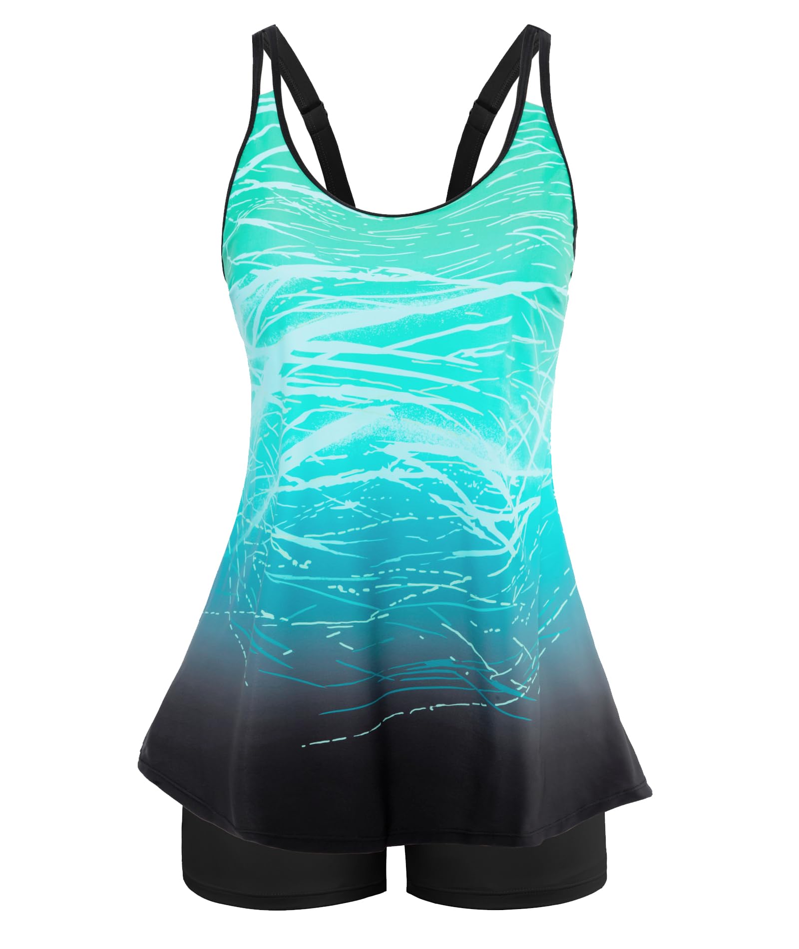 2 Piece Swimsuit for Women Tummy Control Bathing
