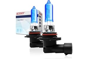 ALKOREY HB3 9005 12v 65w Car Headlight Bulb,Super White 5000K Auto Halogen Lamp,High/Low Beam Blue Light,Automotive Fog Replacement Bulb,2 Pack