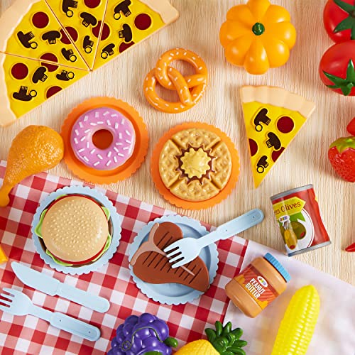 JOYIN 200 Pieces Kids Play Food Deluxe Pretend Food Set Play, Toy Food