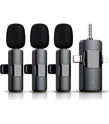 Amazon.com: SENXIN 3 in 1 Square Wireless Lavalier Microphones for