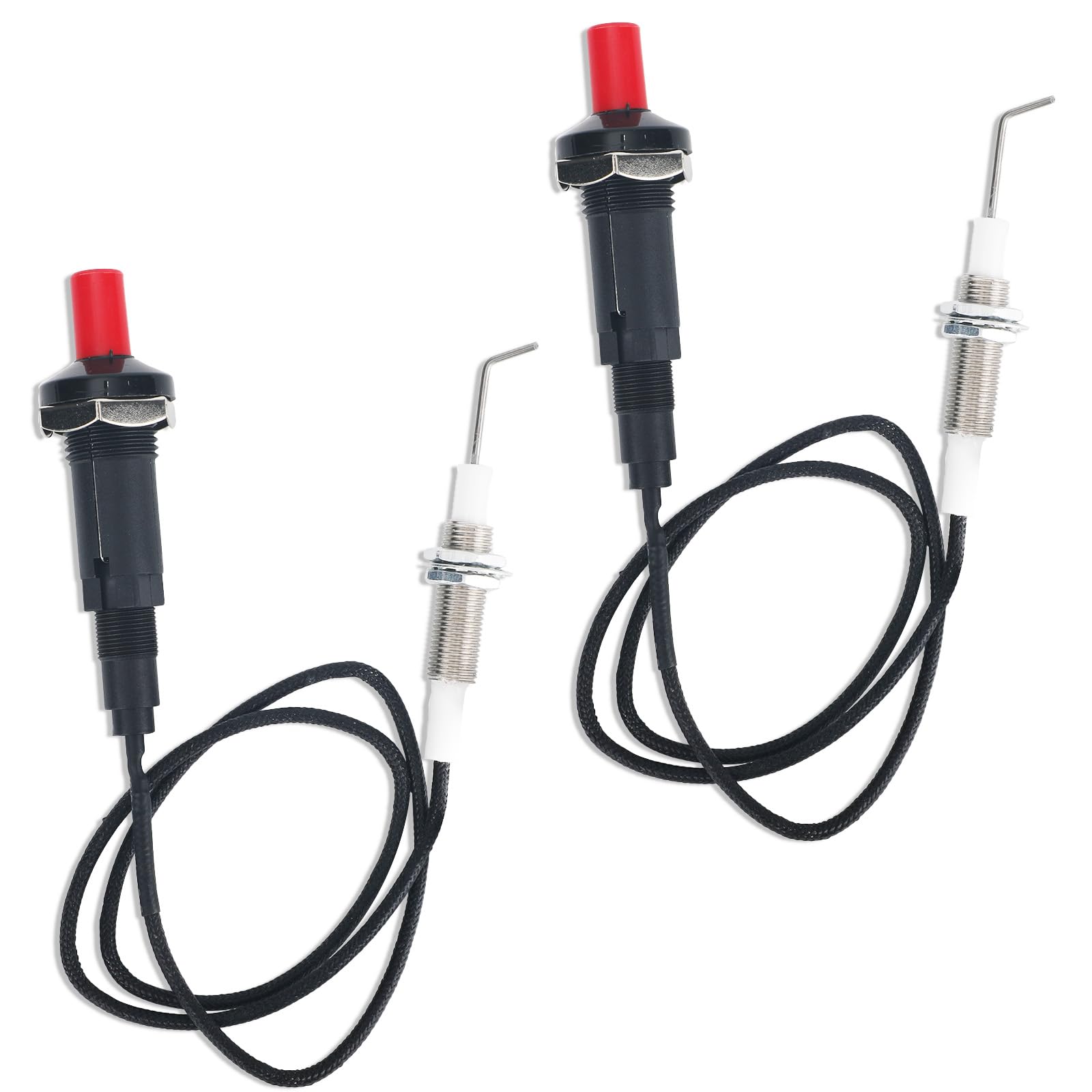Photo 1 of 2pcs Propane Push Button Piezo Igniter, Grill Ignition Replacement with Screw Ignition Needle Practical Accessories for Oven Kitchen Gas Fireplace