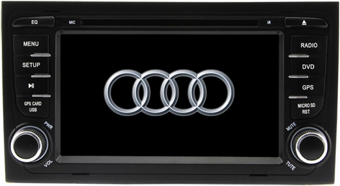 7 Inch Touchscreen Monitor Car GPS Navigation System for Audi A4 2002 2003 2004 2004 2005 2006 2007 2008/SEAT EXEO 2010-2015 Car Stereo DVD Player +Free Backup Rear View Camera+Free US Map