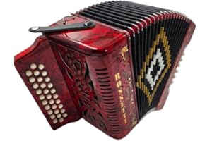 Rossetti 3112 FBbEb FA 31 Treble 12 Bass Button Accordion (Red)