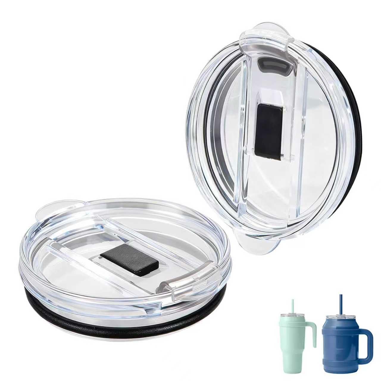 Photo 1 of 2 Pack Replacement Lids Compatible with Reduce Tumbler, Lid Replacement for 40oz 50oz, Airtight Silicone Ring for Non-Leak, Perfect Fit without Splash, Tumbler Covers Compatible with Straw