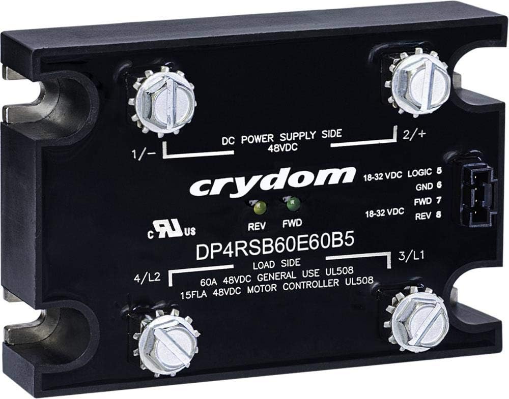 Solid State Contactor, 60 A, 48 VDC, 32 VDC, Reversing, Panel, Screw