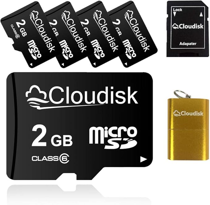 5Pack 2GB Micro SD Card 2 GB MicroSD Memory Card Class4,Bulk Sale